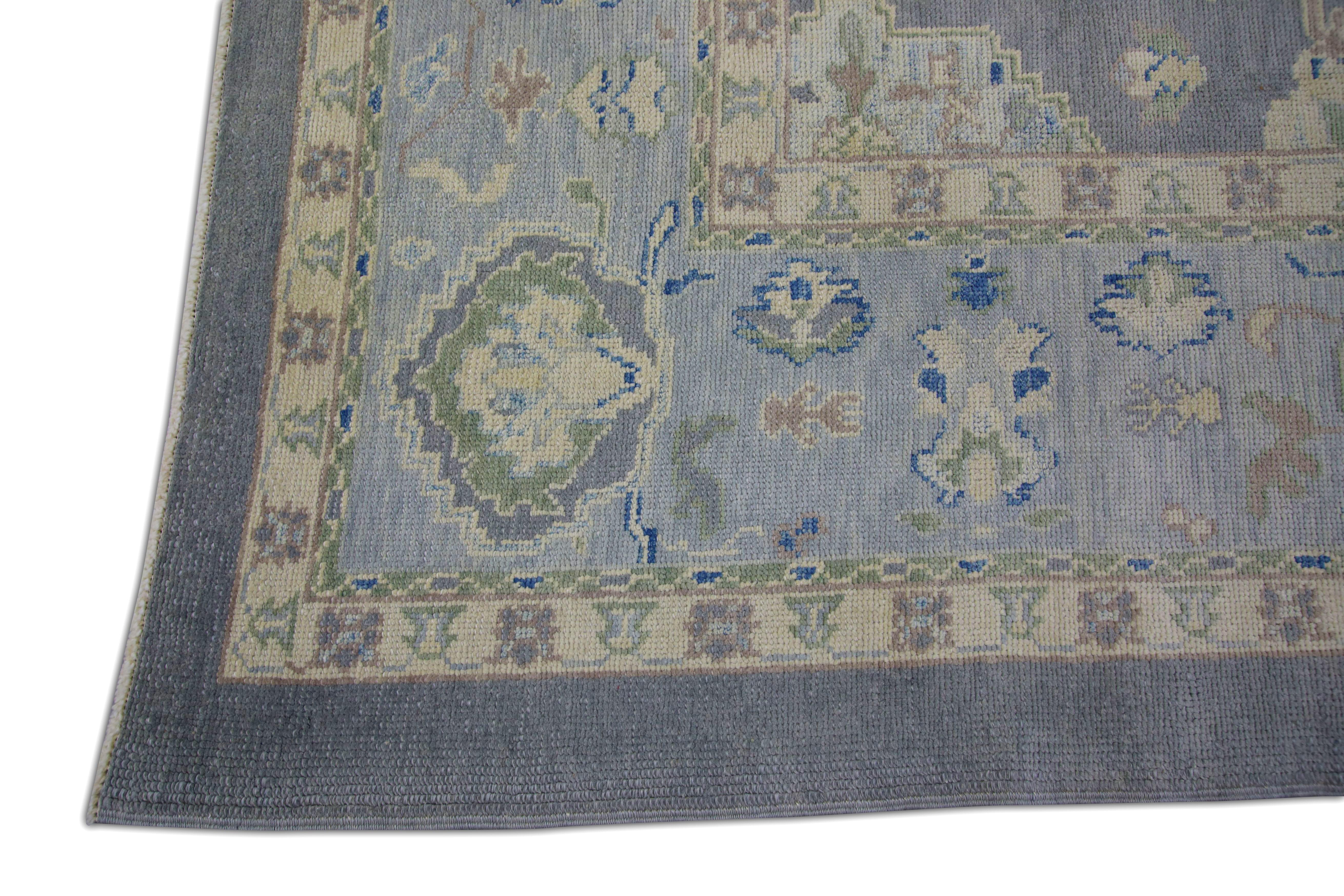 Oushak Rug Oriental Hand Knotted Turkish Oushak 9'2