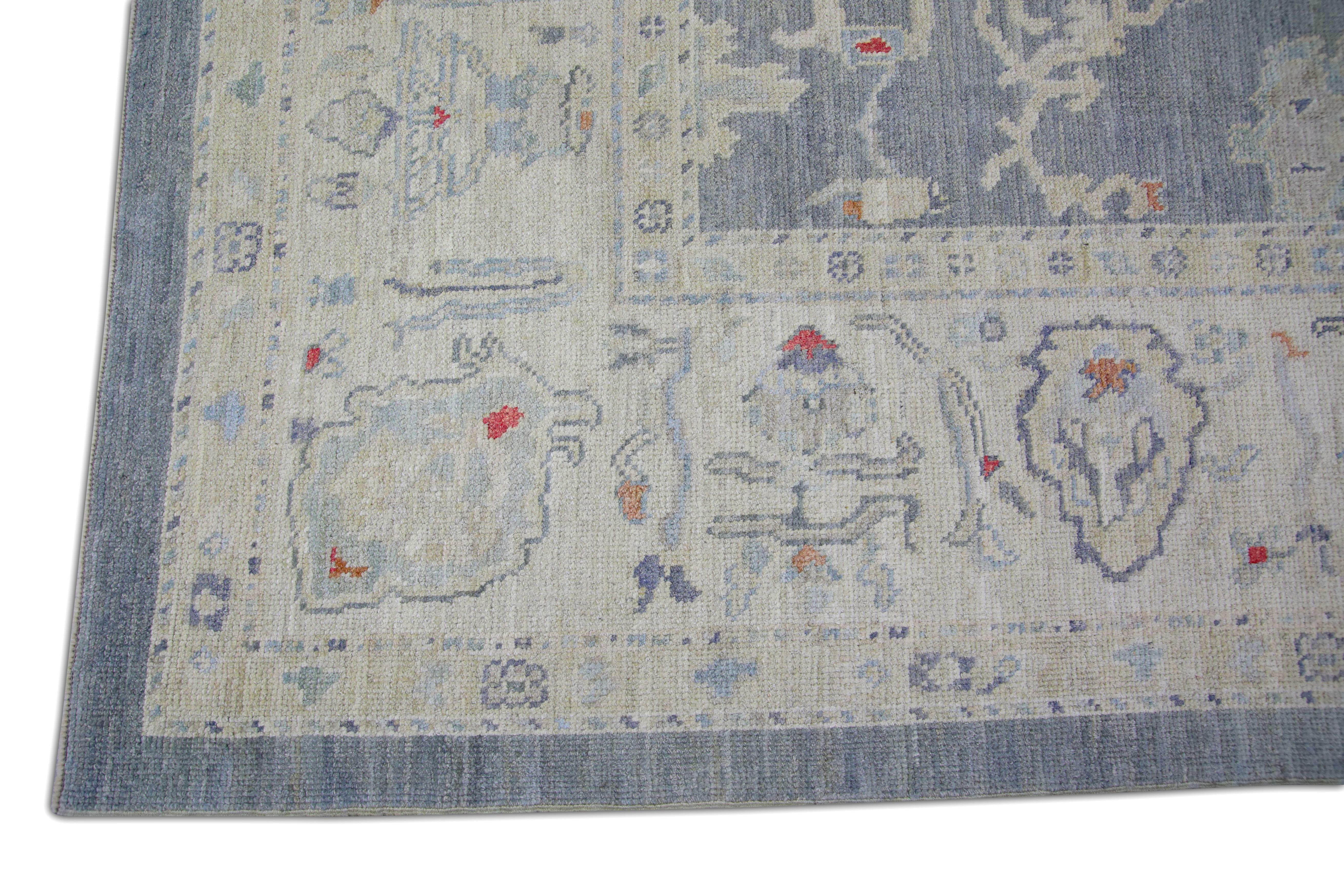 Oushak Rug Oriental Hand Knotted Turkish Oushak 9'2