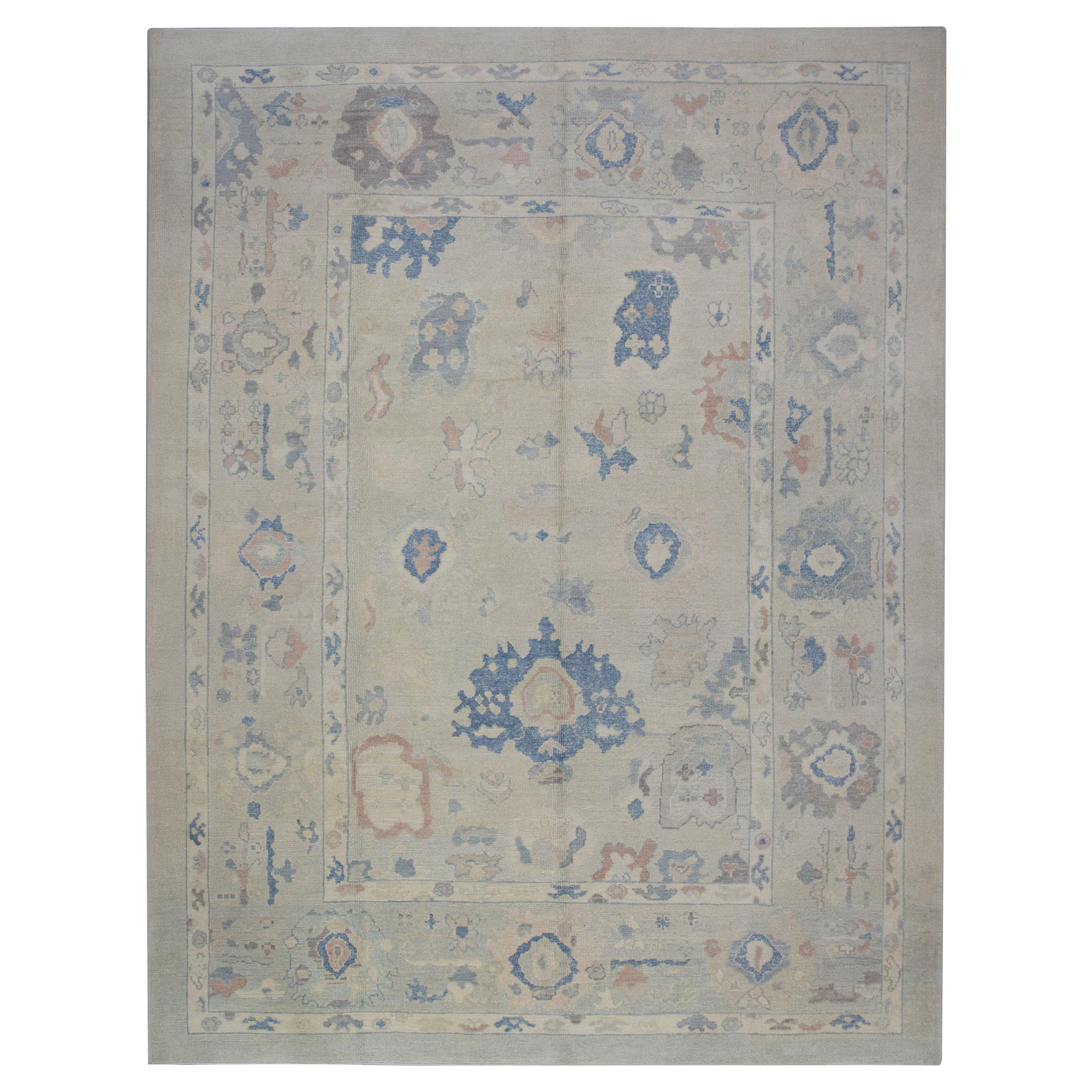 Oushak-Teppich Orientalischer handgeknüpfter türkischer Oushak 9'3" x 12' #5739