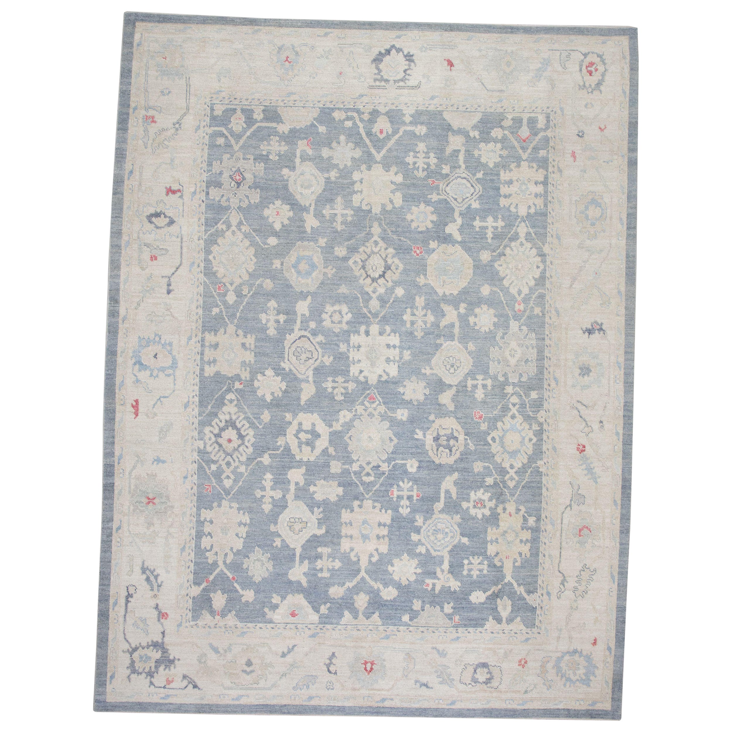 Oushak-Teppich Orientalischer handgeknüpfter türkischer Oushak 9'3" x 12'2" #2610