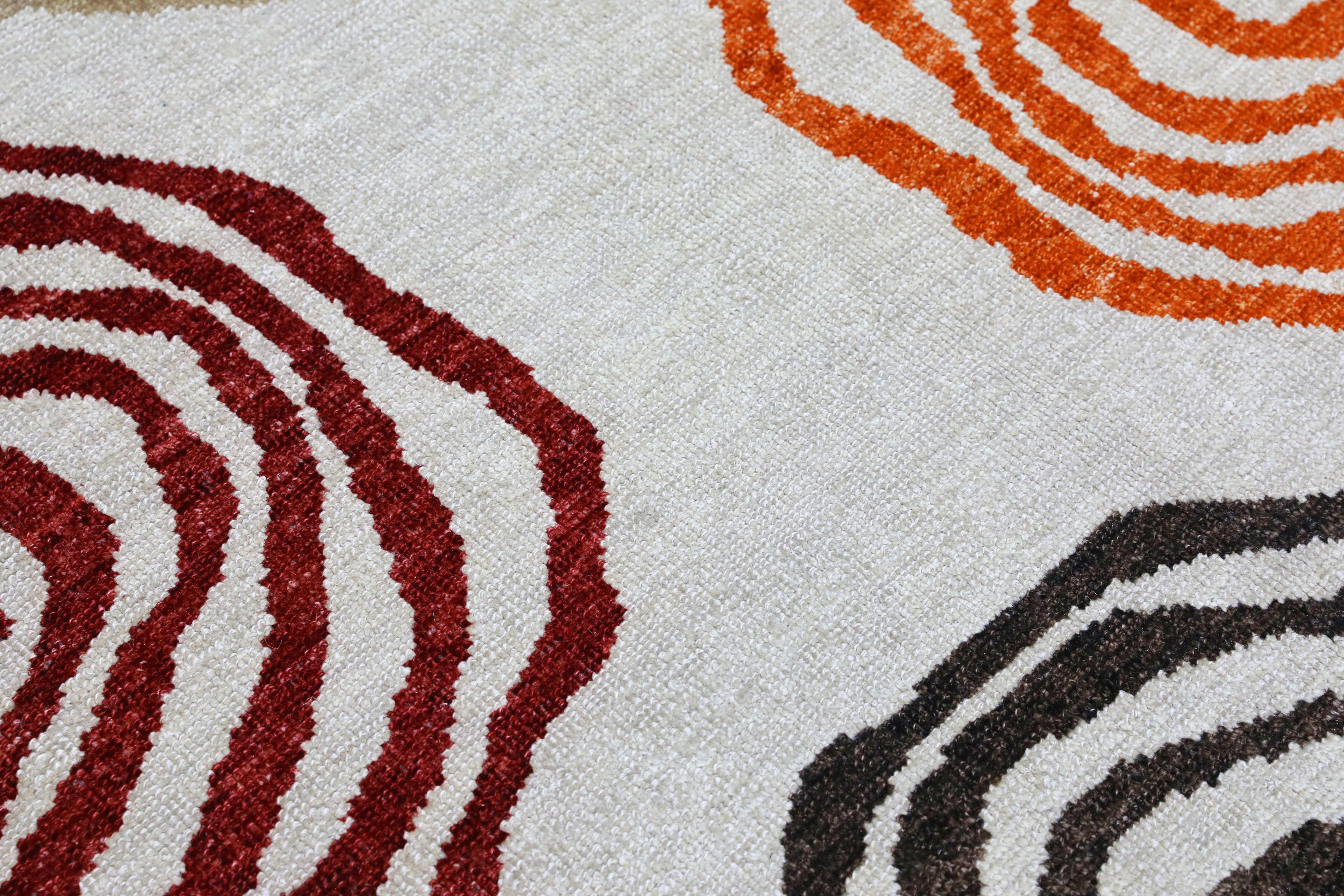 Oushak Rug Oriental Hand Knotted Turkish Oushak 9'4