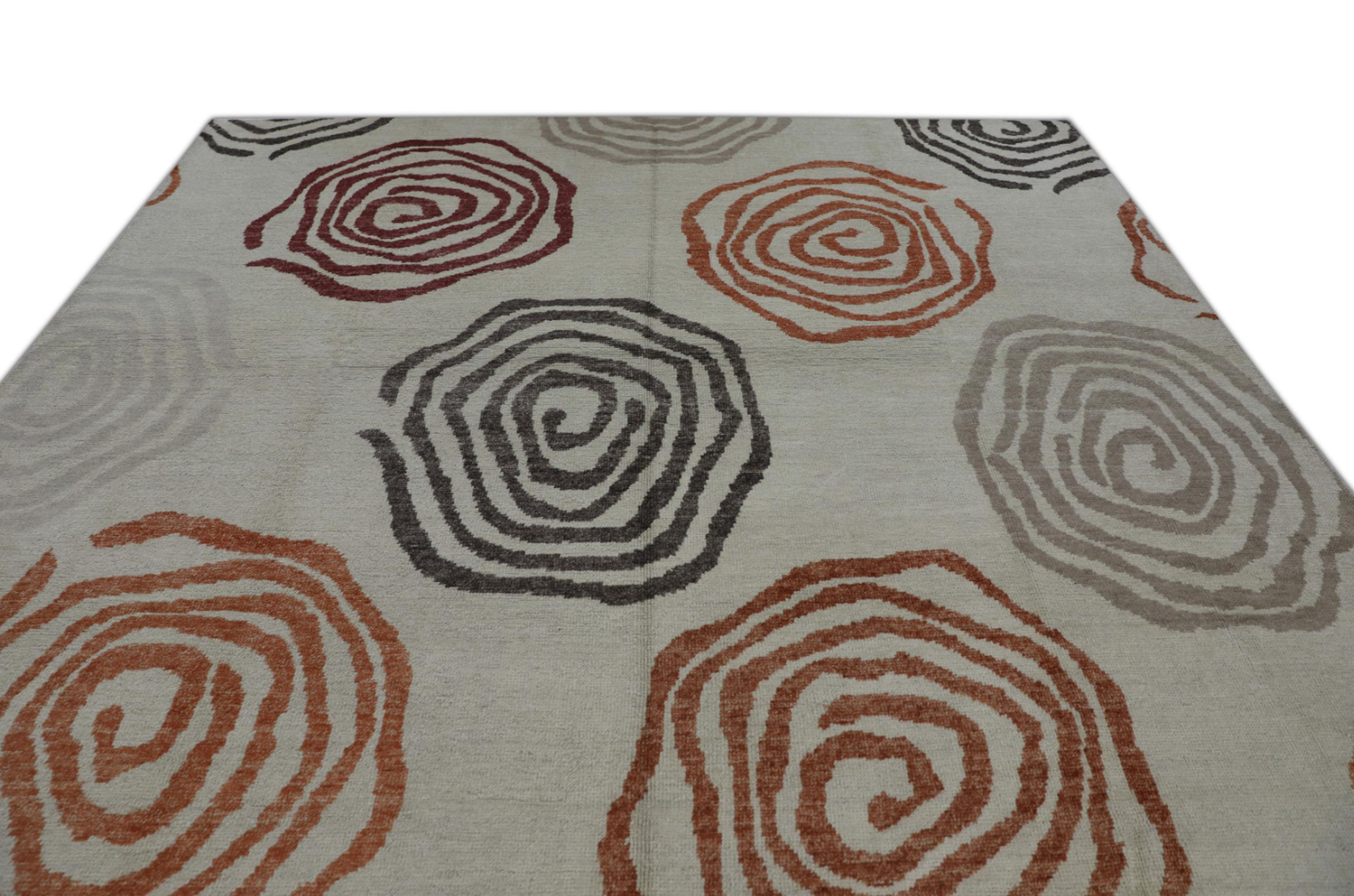 Tapis oriental noué à la main turc Oushak 9'4