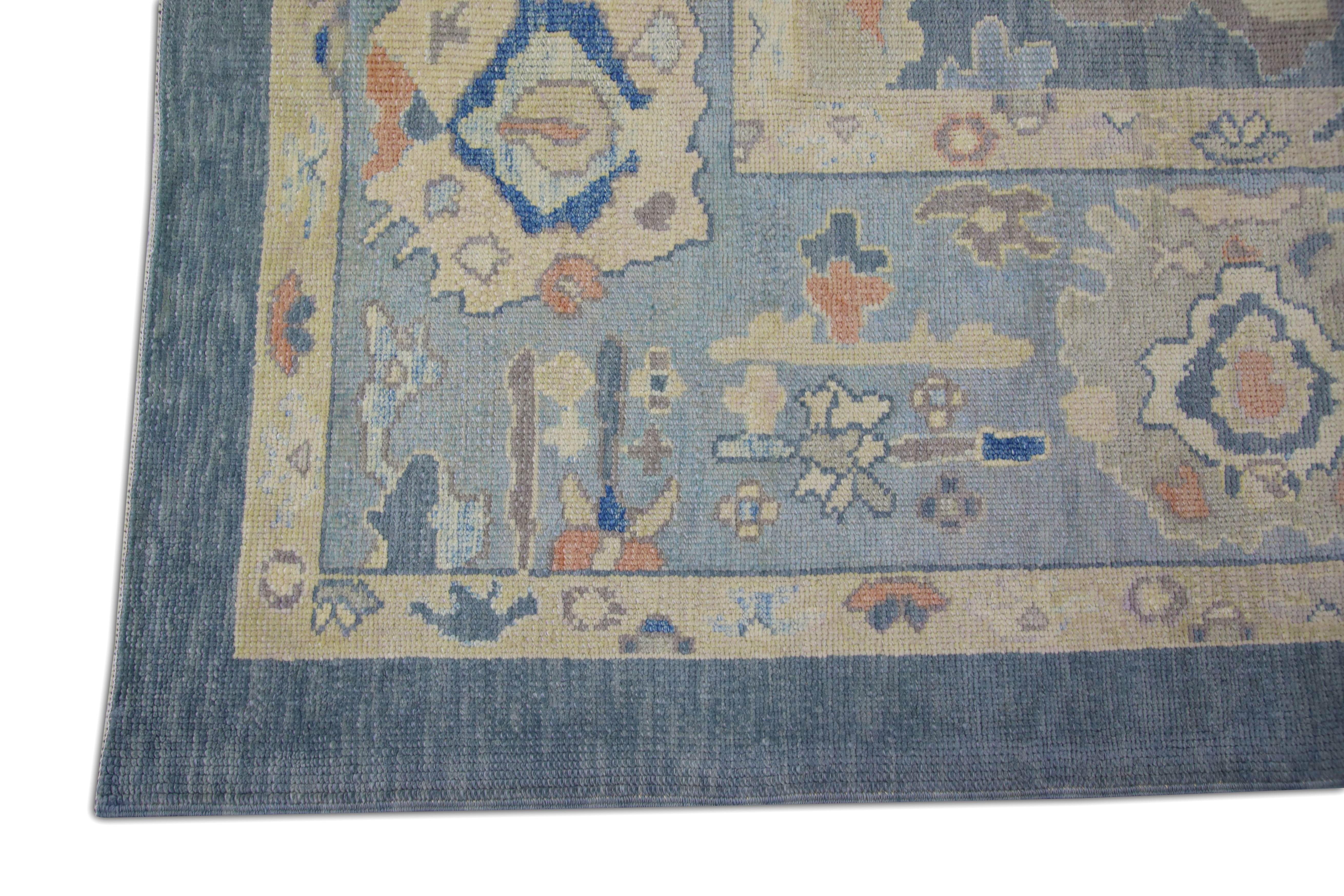 Alfombra Oushak Oriental Anudada a Mano Turca Oushak 9'5