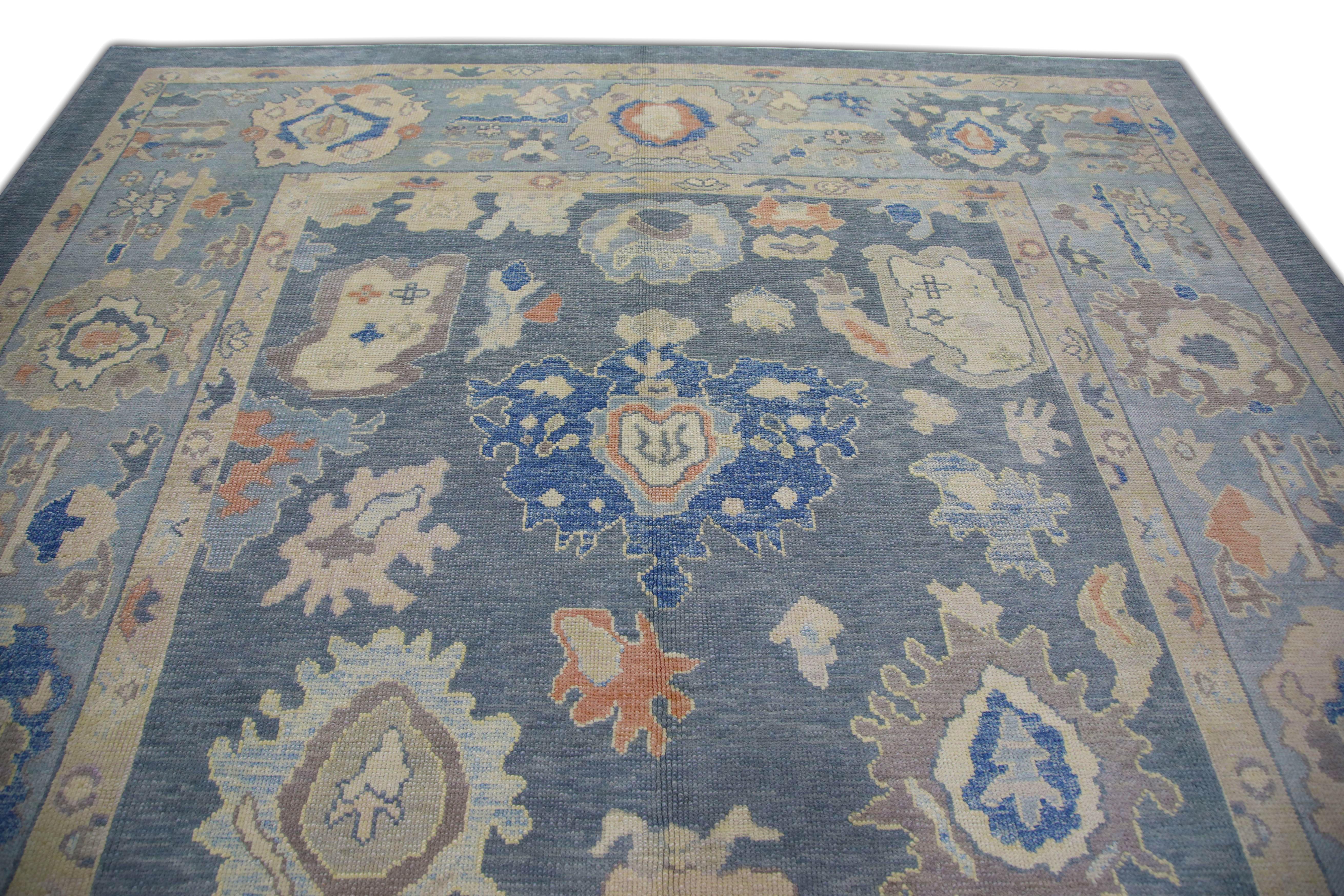 Alfombra Oushak Oriental Anudada a Mano Turca Oushak 9'5