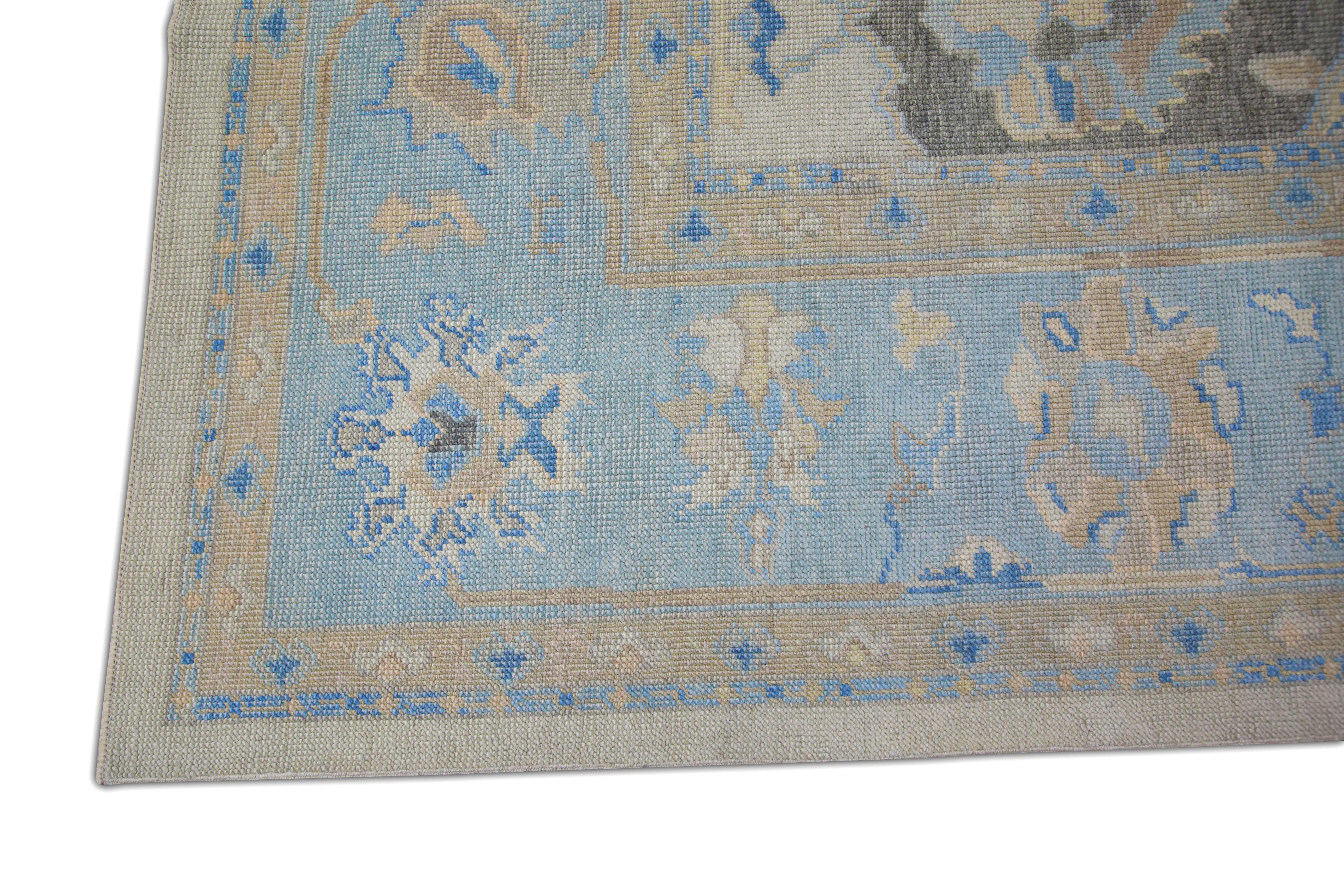 Oushak Rug Oriental Hand Knotted Turkish Oushak 9'9