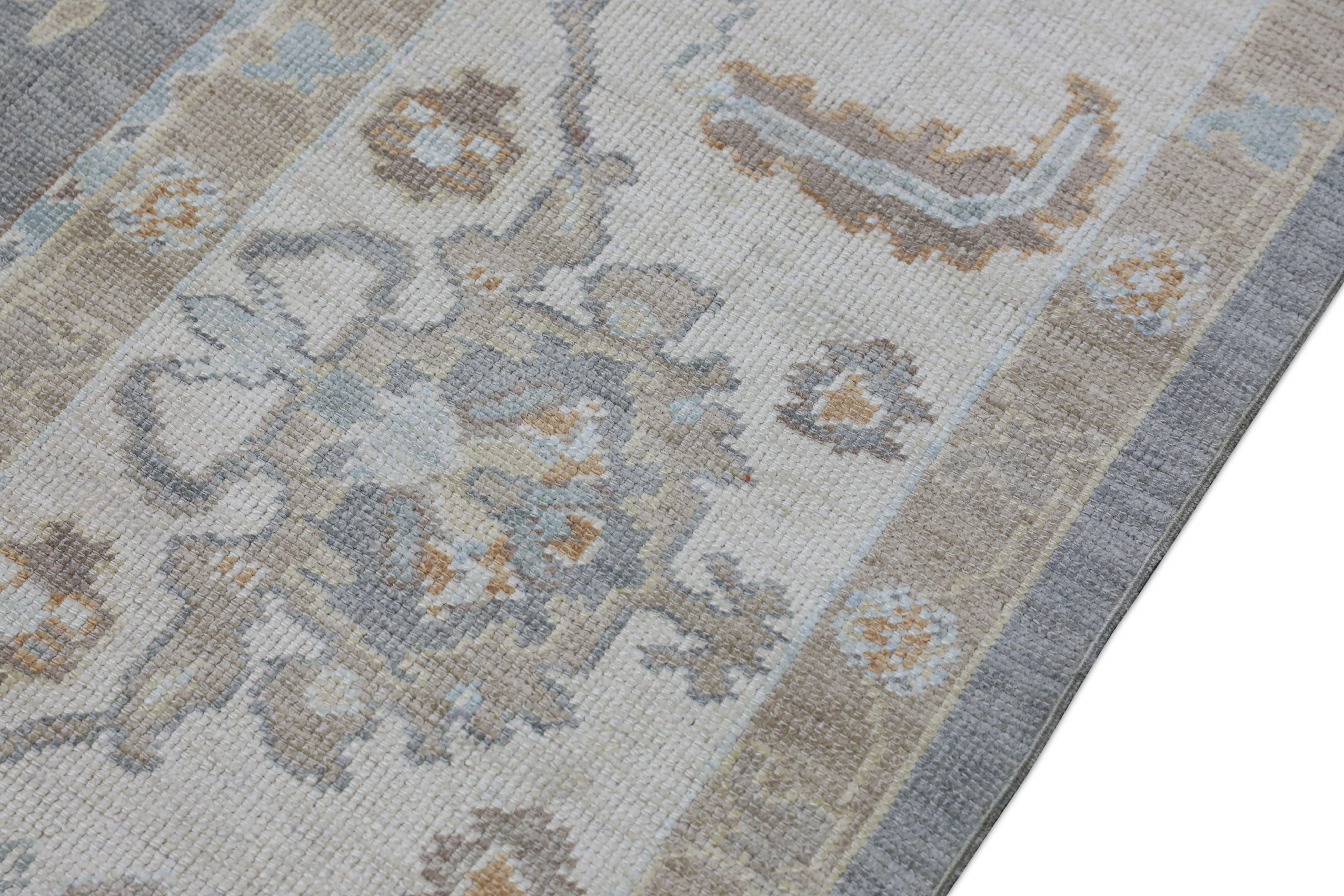 Oushak Rug Oriental Hand Knotted Turkish Oushak 9'9
