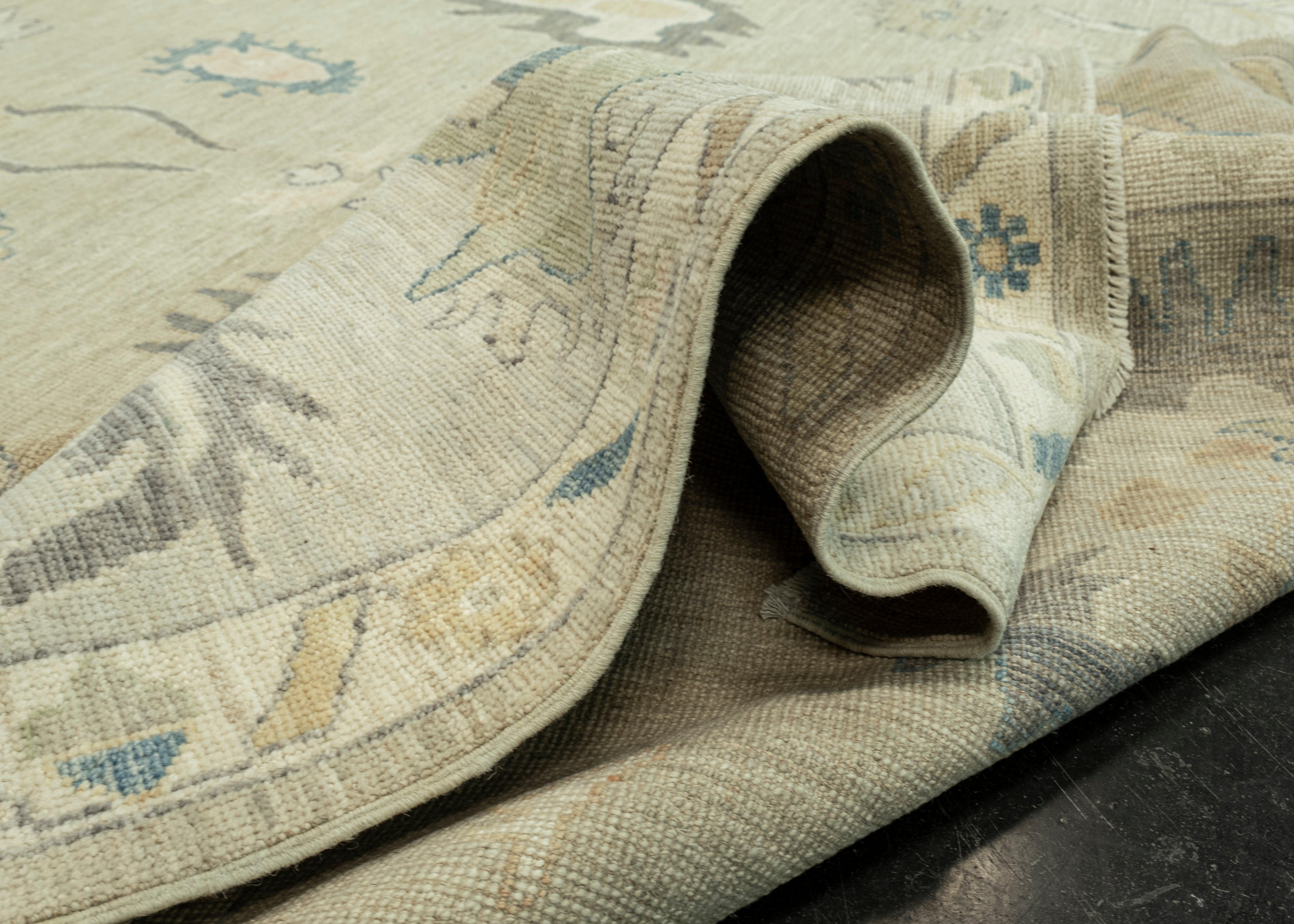 Annodato a mano Tappeto Oushak Oriental Handmade 10'1