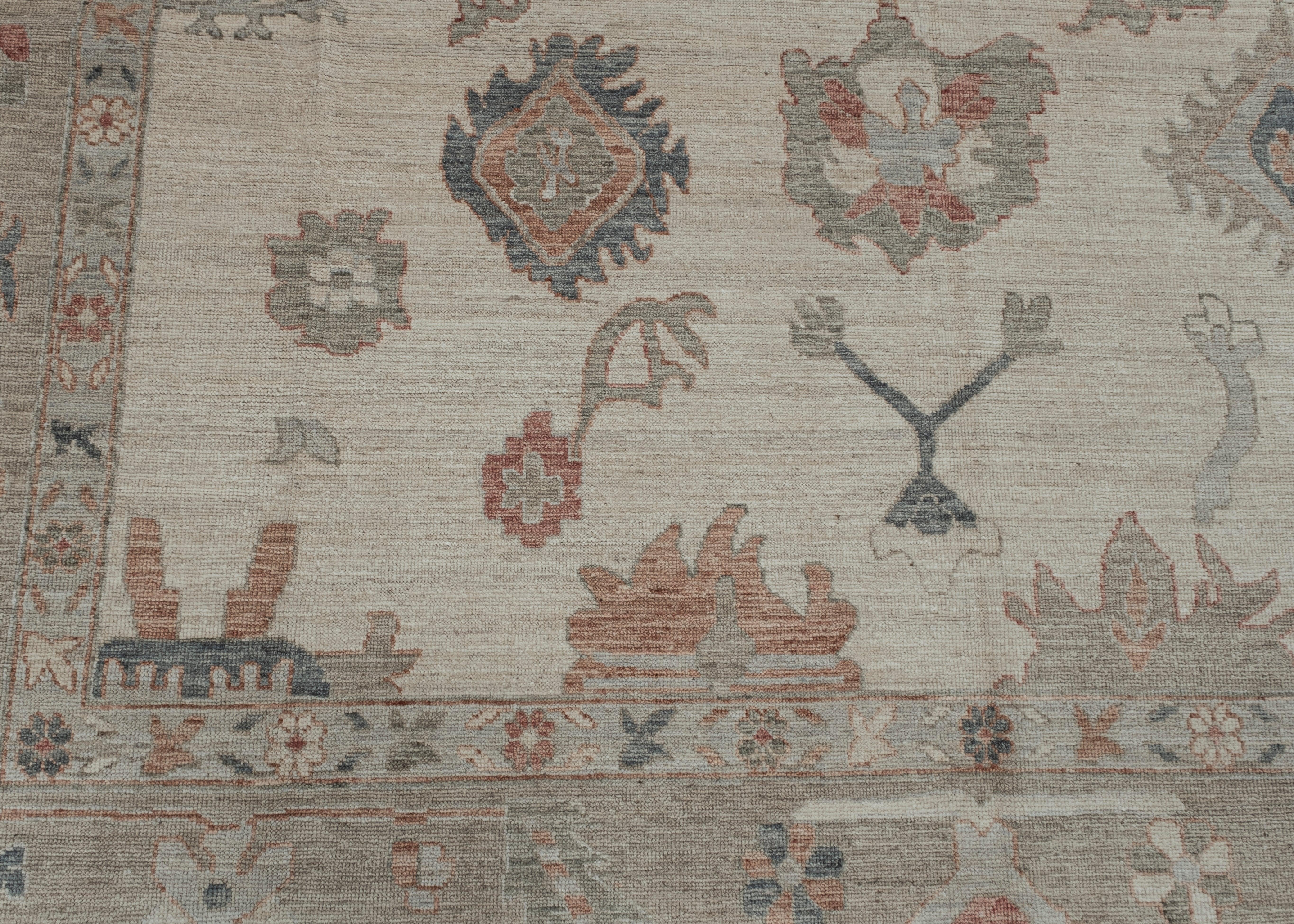 Turco Tappeto Oushak Oriental Handmade 10'2