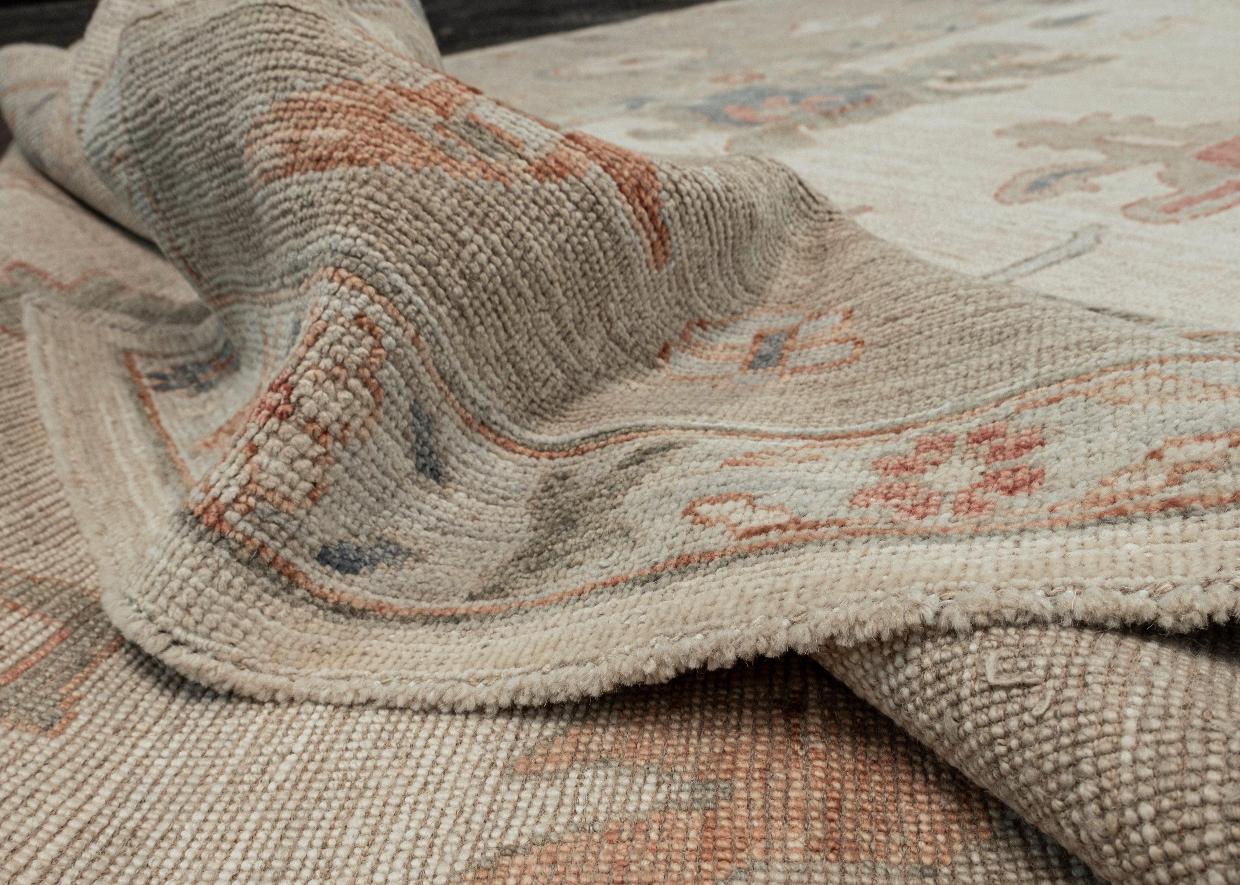 Annodato a mano Tappeto Oushak Oriental Handmade 10'2