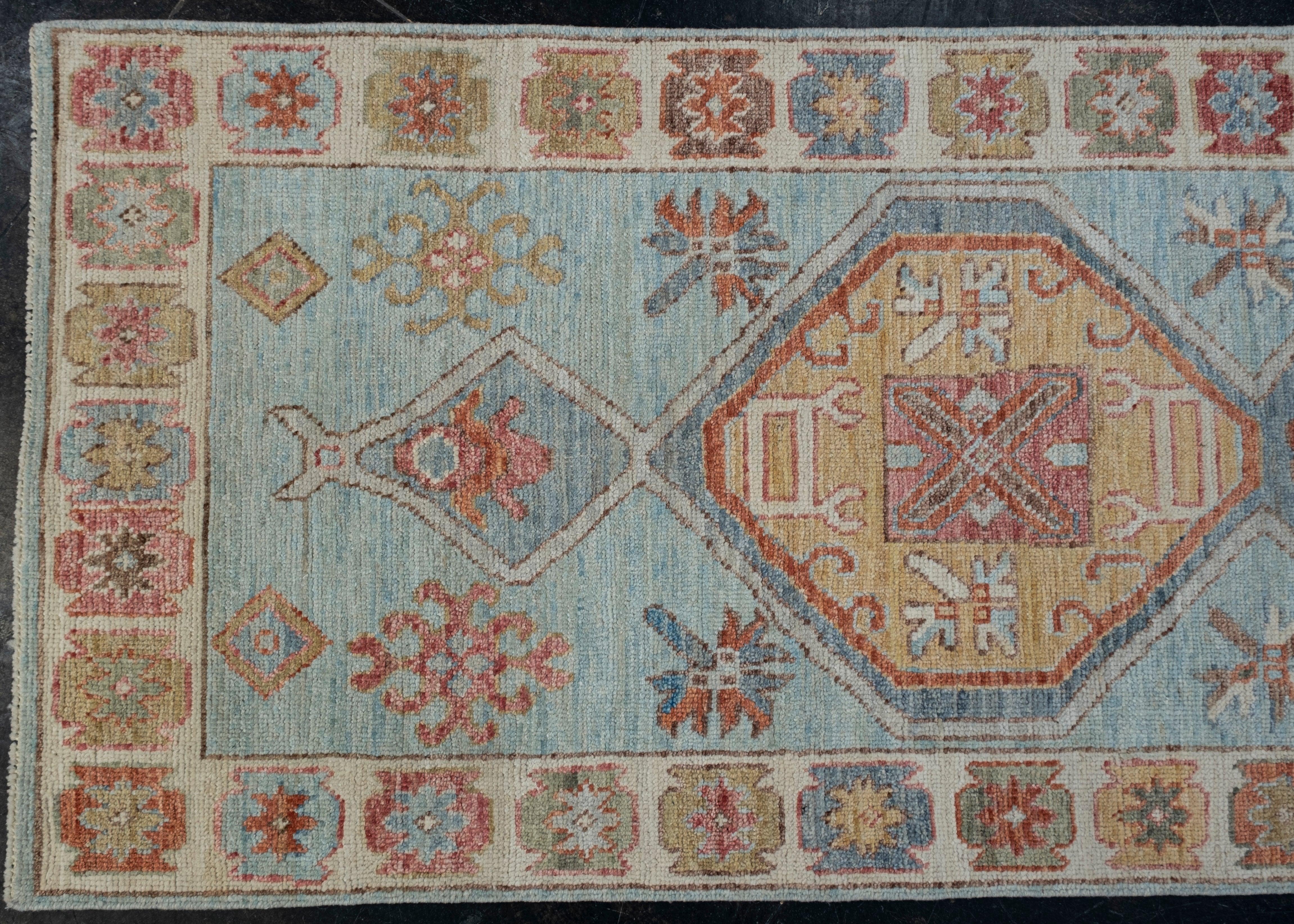 Oushak Teppich Orientalisch Handgefertigt 2'6