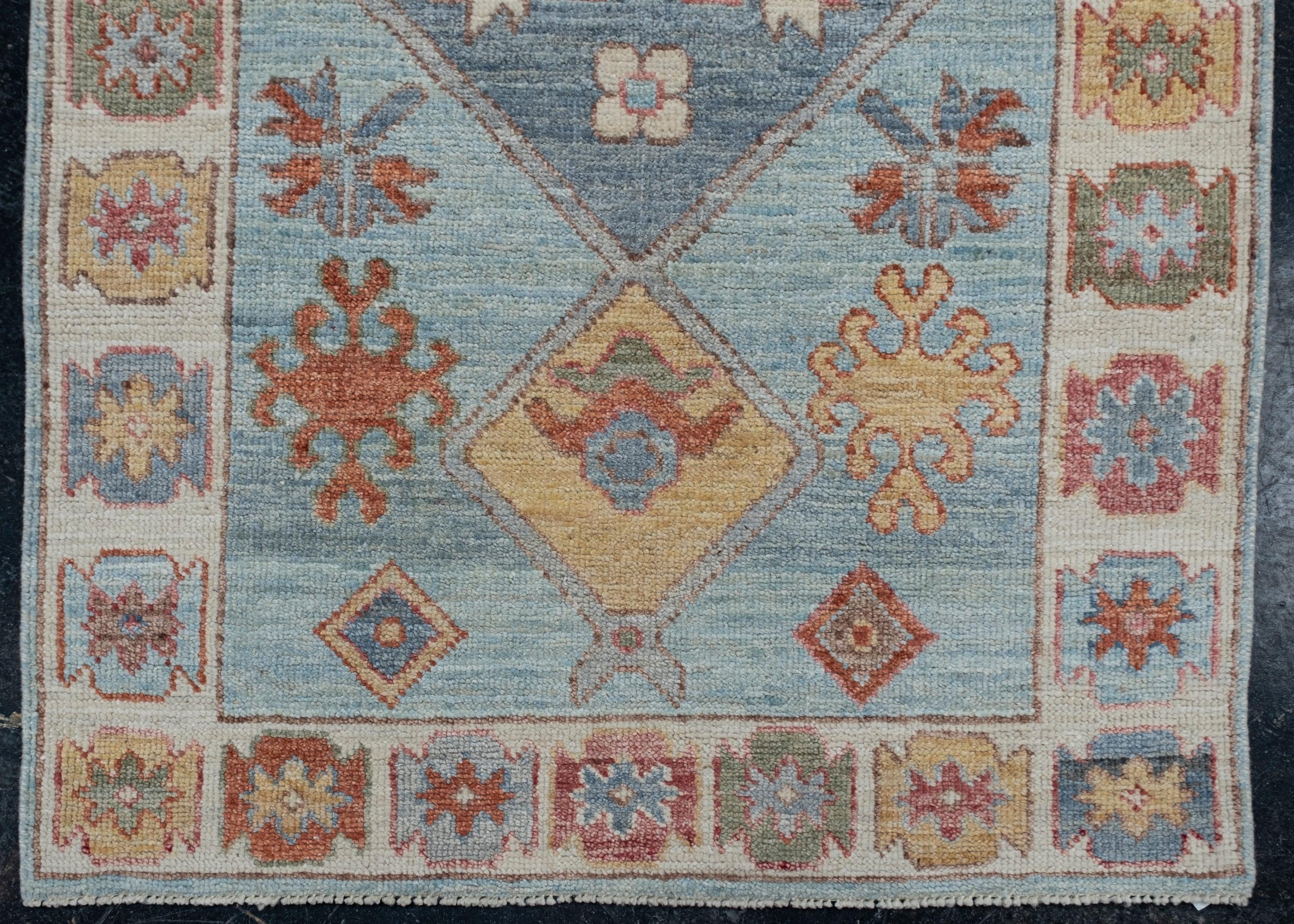 Oushak Teppich Orientalisch Handgefertigt 2'6