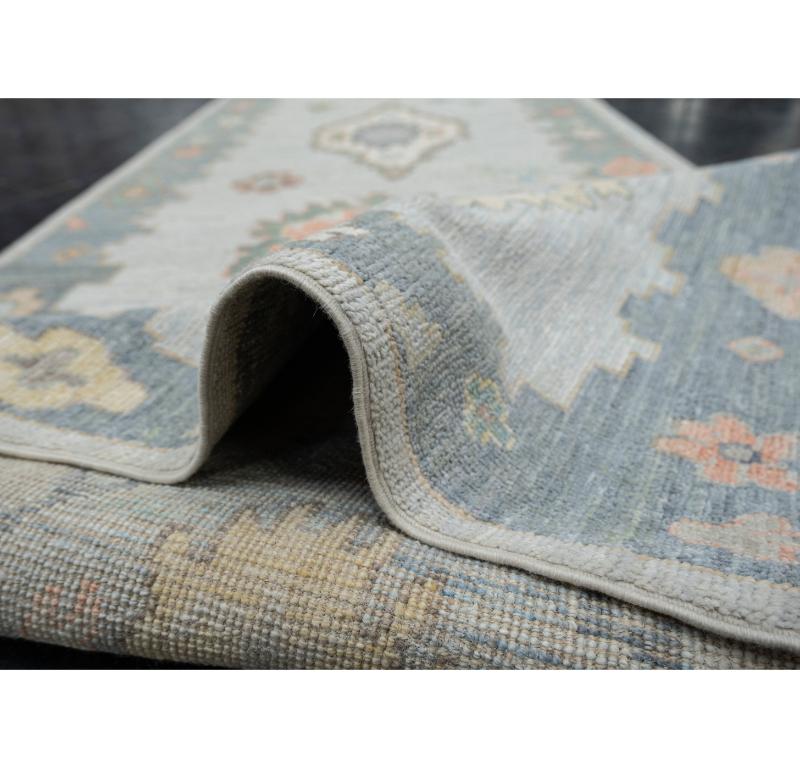 Turkish Oushak Rug Oriental Handmade 2'9