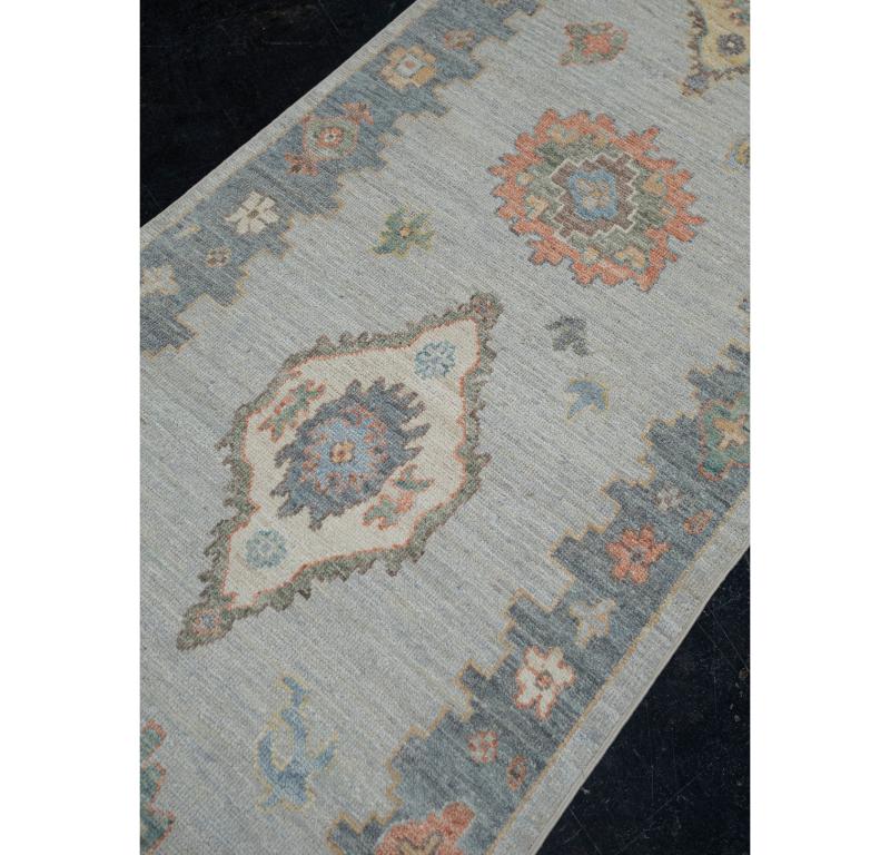 Hand-Knotted Oushak Rug Oriental Handmade 2'9
