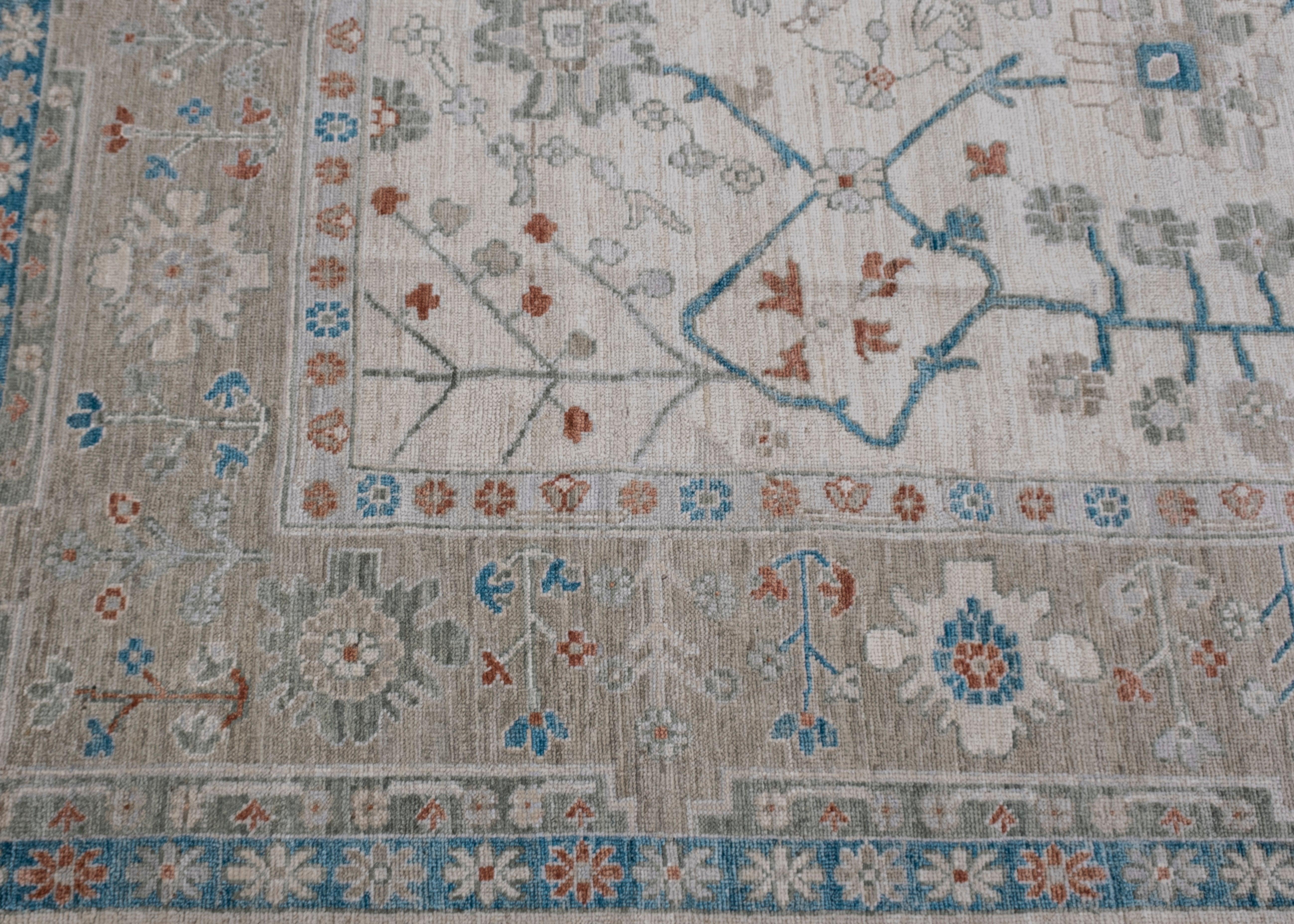Alfombra Oushak Oriental Hecha a Mano 9' x 12'3