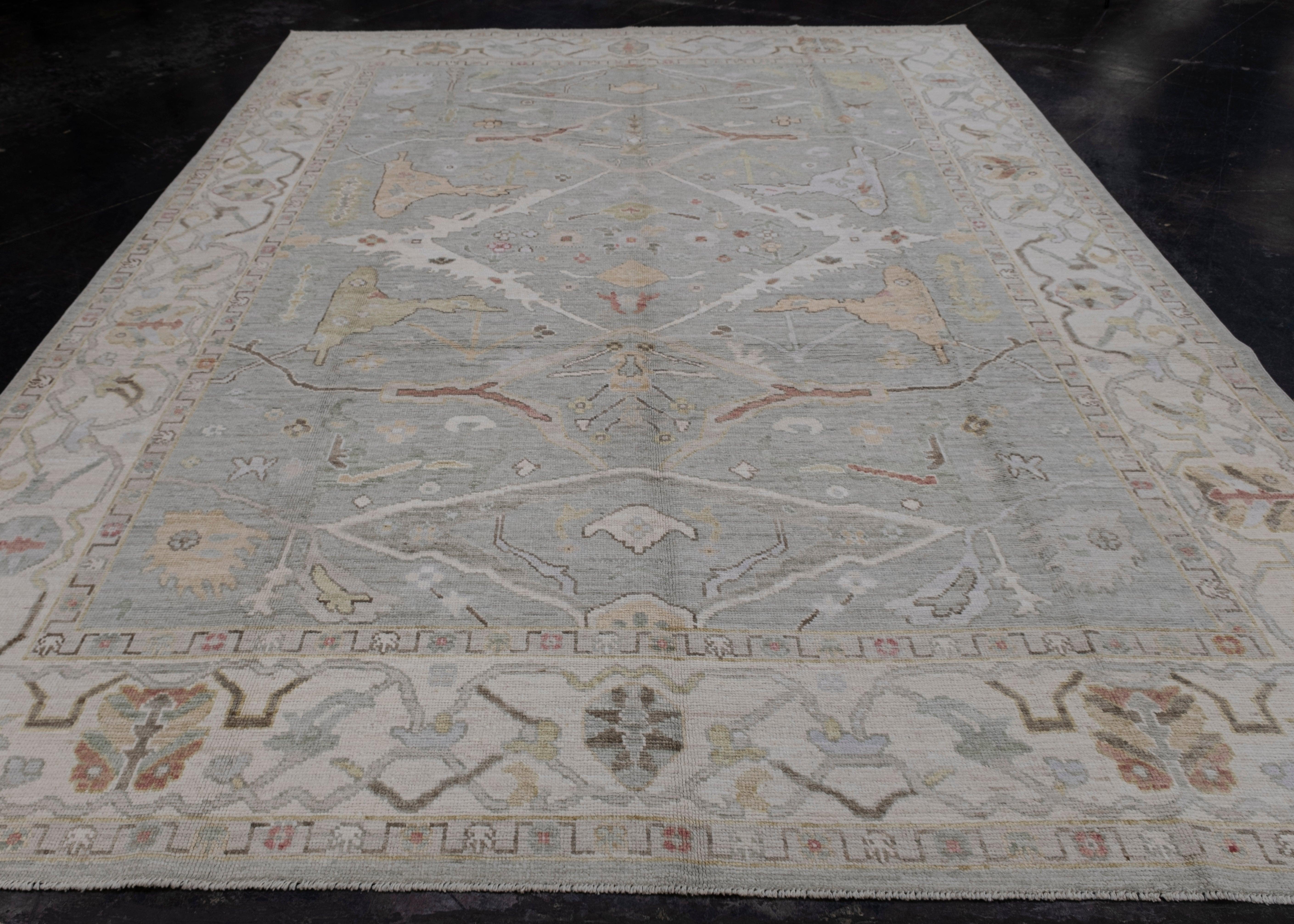 Oushak Rug Oriental Handmade 9'1
