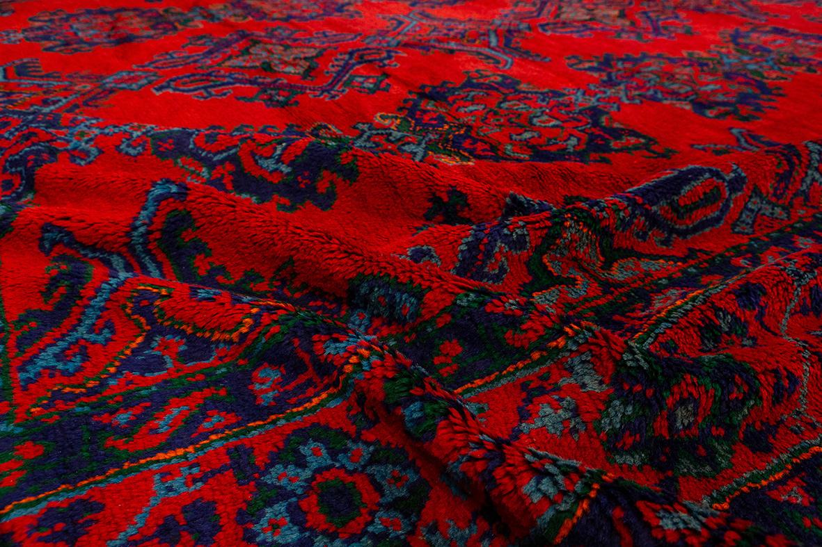 Oushak-Teppich Rotes Feld im Angebot 3