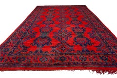 Oushak Rug Red Field