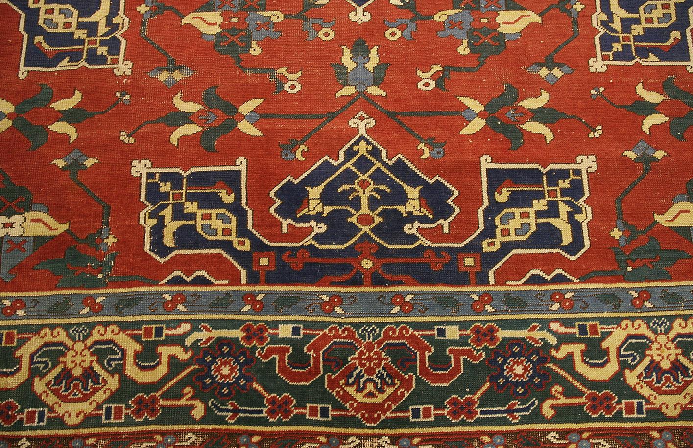 Oushak-Teppich Rotes Feld (Türkisch) im Angebot