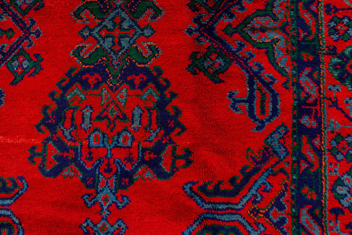 Oushak-Teppich Rotes Feld im Angebot 1