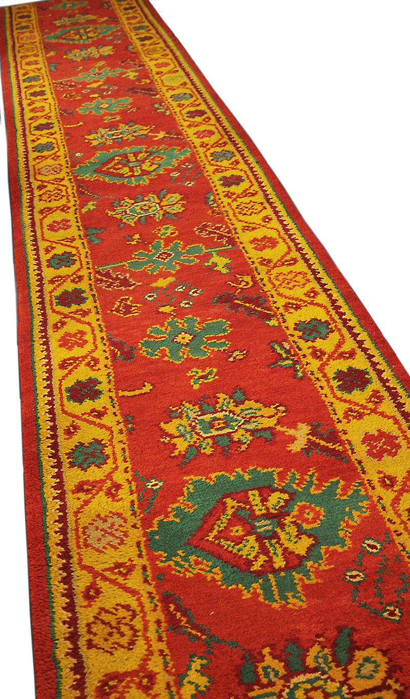 Turco Tappeto Oushak Runner Size Fragment in vendita