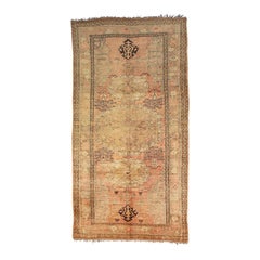 Oushak Rug Vintage Medallion Design (6' 0" x 11' 5")