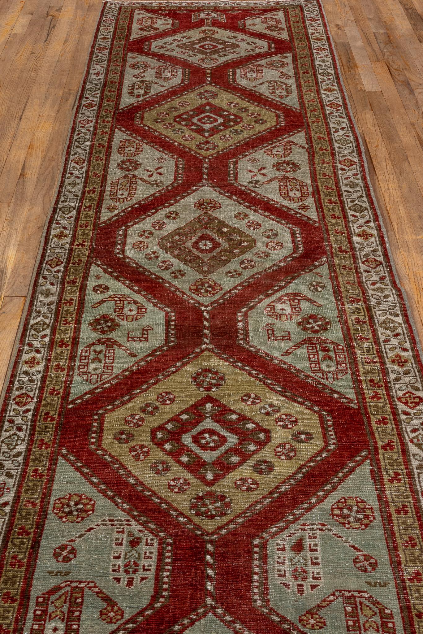Runner Oushak in osso e rosso vintage In condizioni ottime in vendita a New York, NY