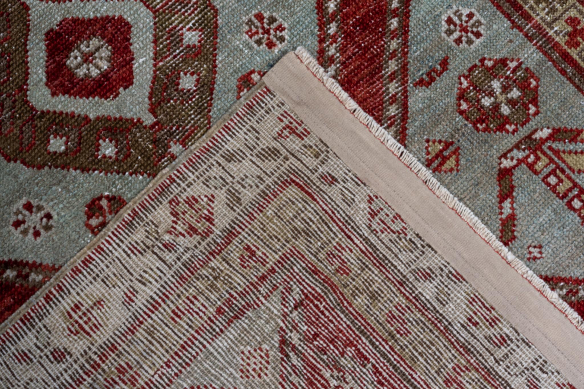 Runner Oushak in osso e rosso vintage in vendita 1