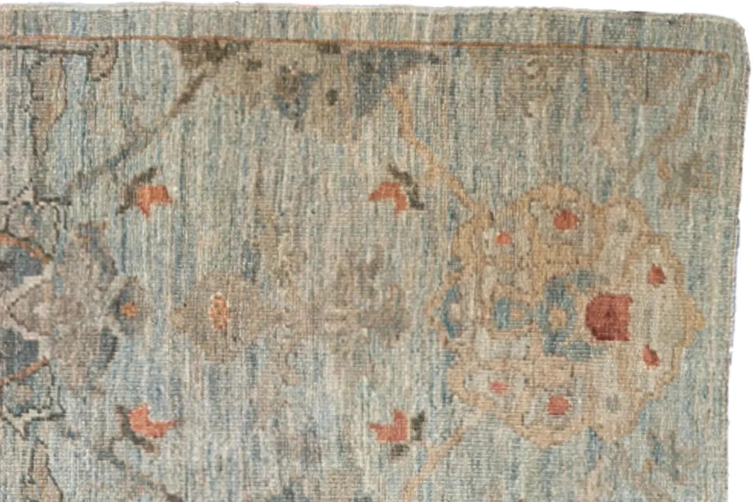 20th Century Turkey Long Runner Rug Circa 1990 - Oushak Design - blue Ivory For Sale