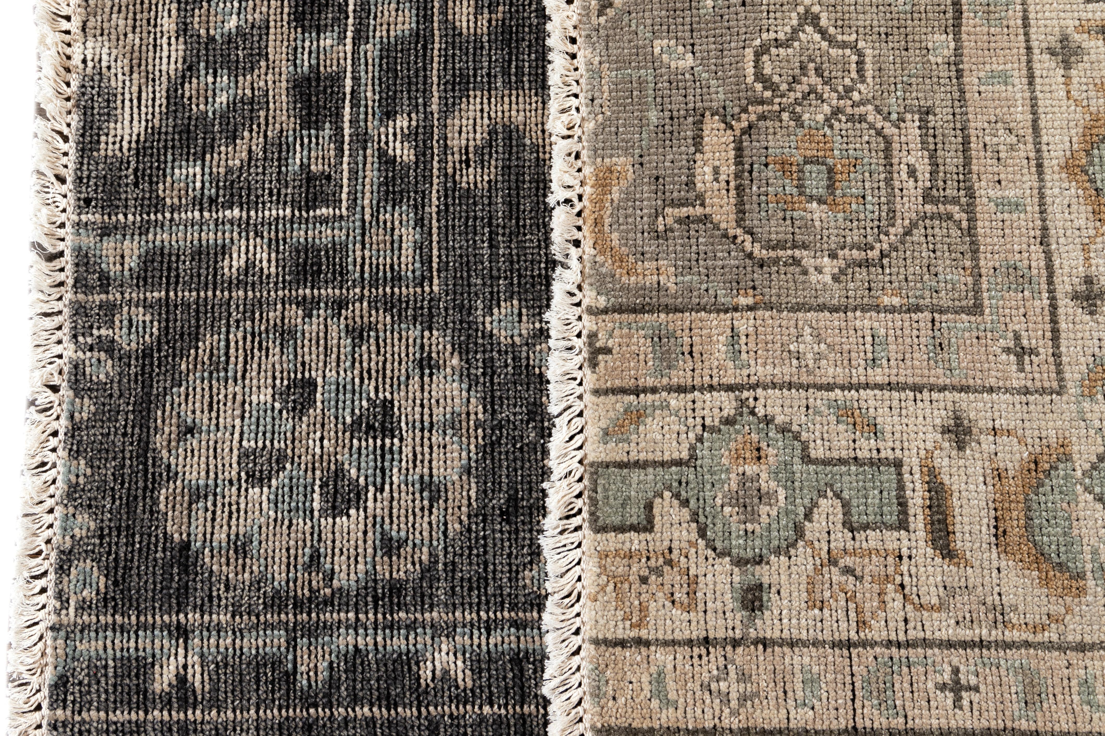 Oushak-style custom rug. Custom sizes and colors made-to-order.

Material: Hand knotted Wool
Lead time: Approx. 12 weeks
Available colors: As shown; other custom colors and styles available.
Made in India.

Price listed as an 8' x 10'.
