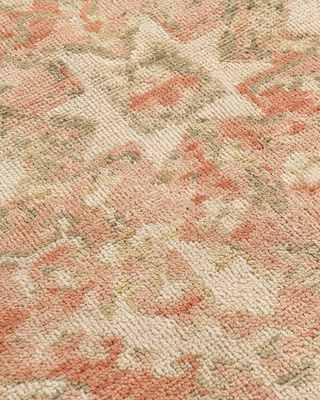 Oushak Style Handwoven Carpet Rug 9' x 11'5 For Sale 3