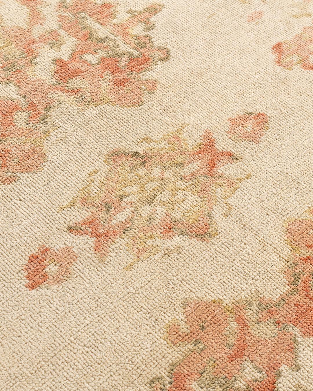 Oushak Style Handwoven Carpet Rug 9' x 11'5 For Sale 7