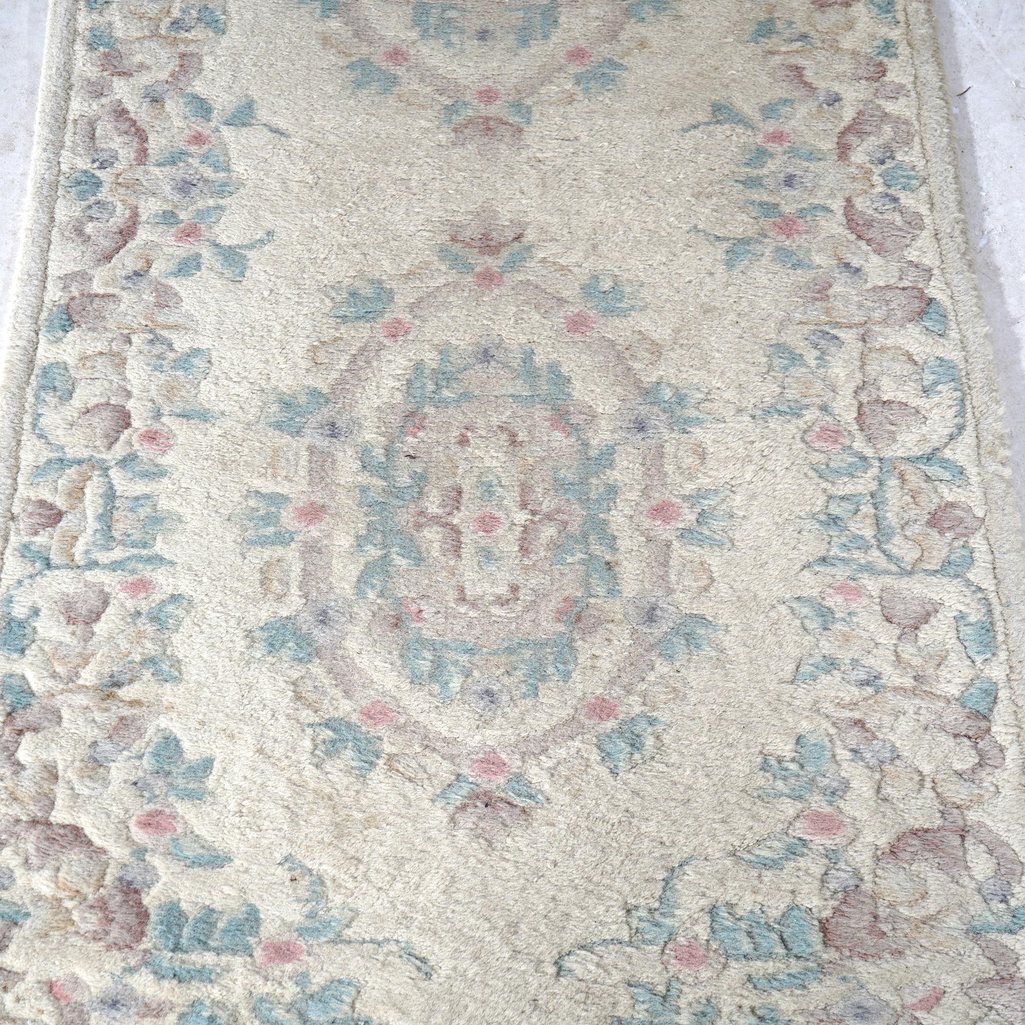 20th Century Oushak Style Turkish Oriental Long Rug Runner Wool Rug 20th C For Sale