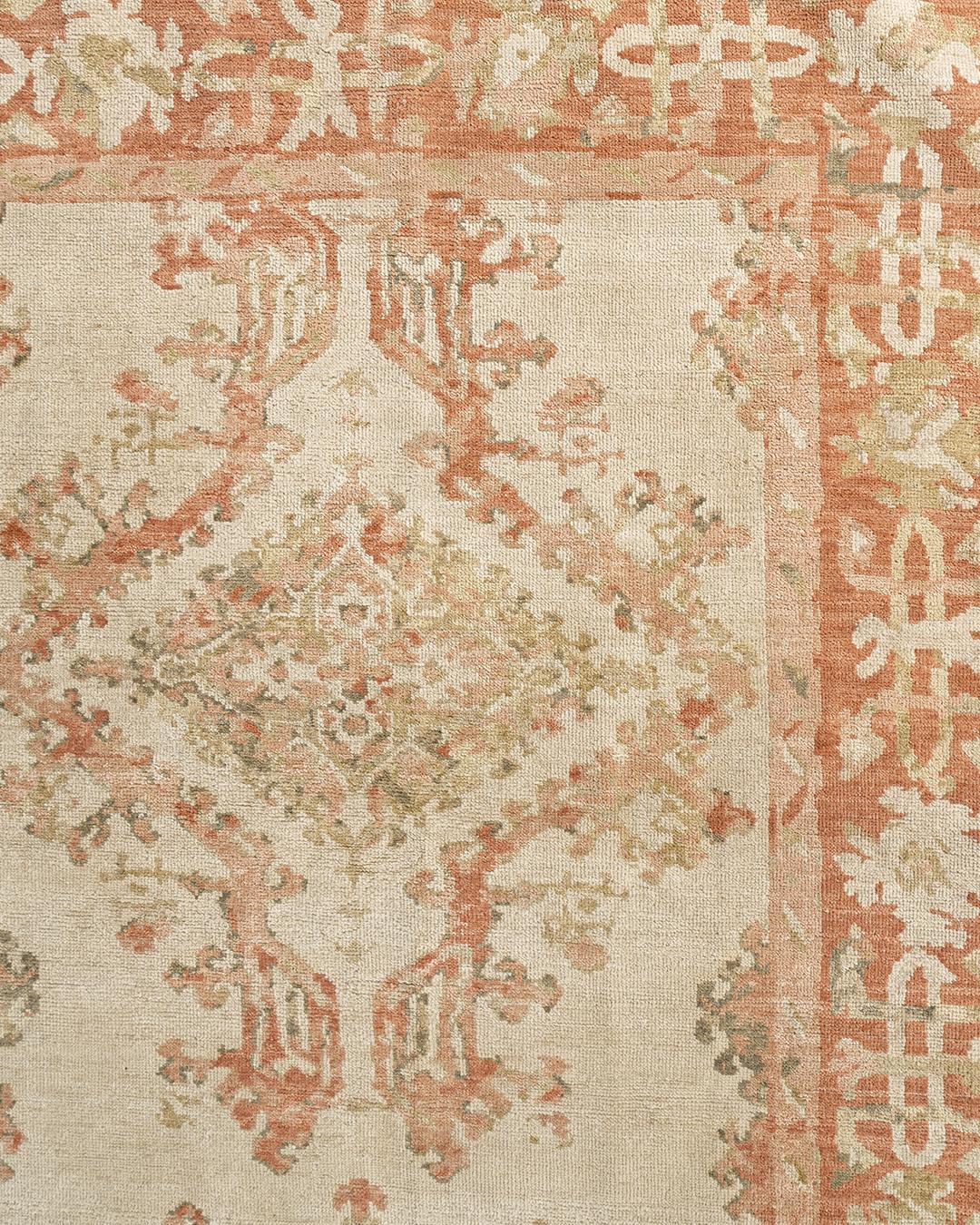 Oushak Terracotta Style Handwoven Carpet Rug 9' x 11'5 For Sale 7