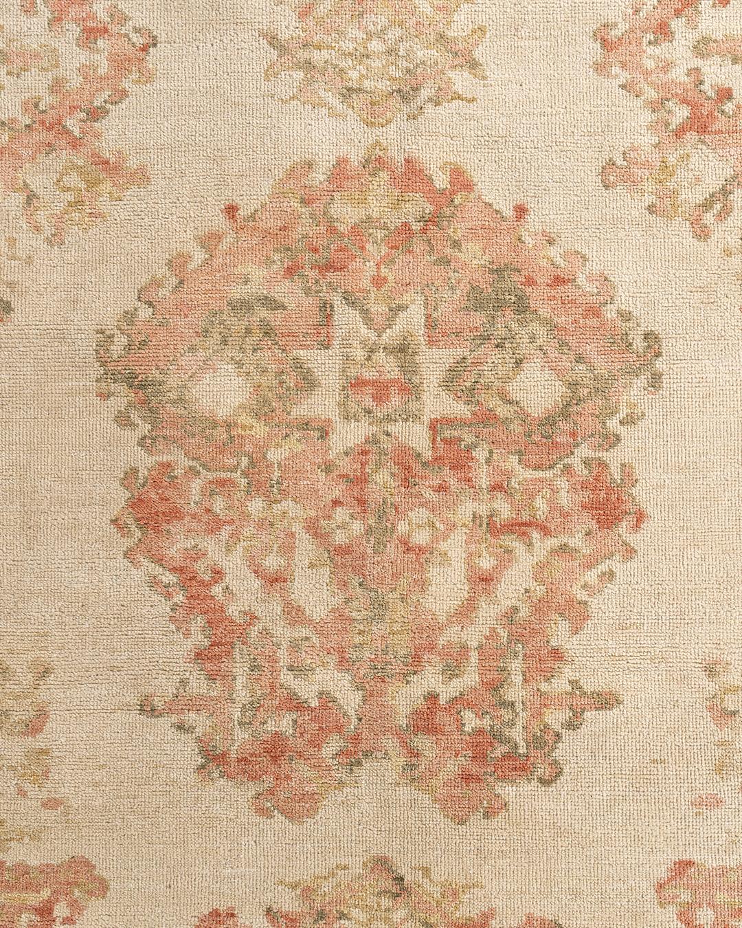 Oushak Terracotta Style Handwoven Carpet Rug 9' x 11'5 In New Condition For Sale In New York, NY