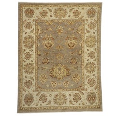 Nouveau tapis de zone transitionnel Oushak avec style William and Mary