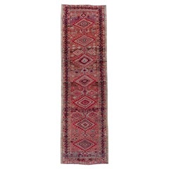 Oushak Tribal Motif in Red Shades