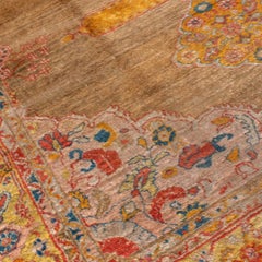 Oushak with a Camel Field and Tangerine, Madder Red, Blush, Pale Yellow c.1900