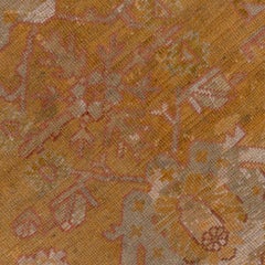 Oushak with Mustard, Ivory and Pale Blue c.1900