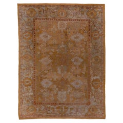 Oushak with Mustard, Ivory and Pale Blue c.1900