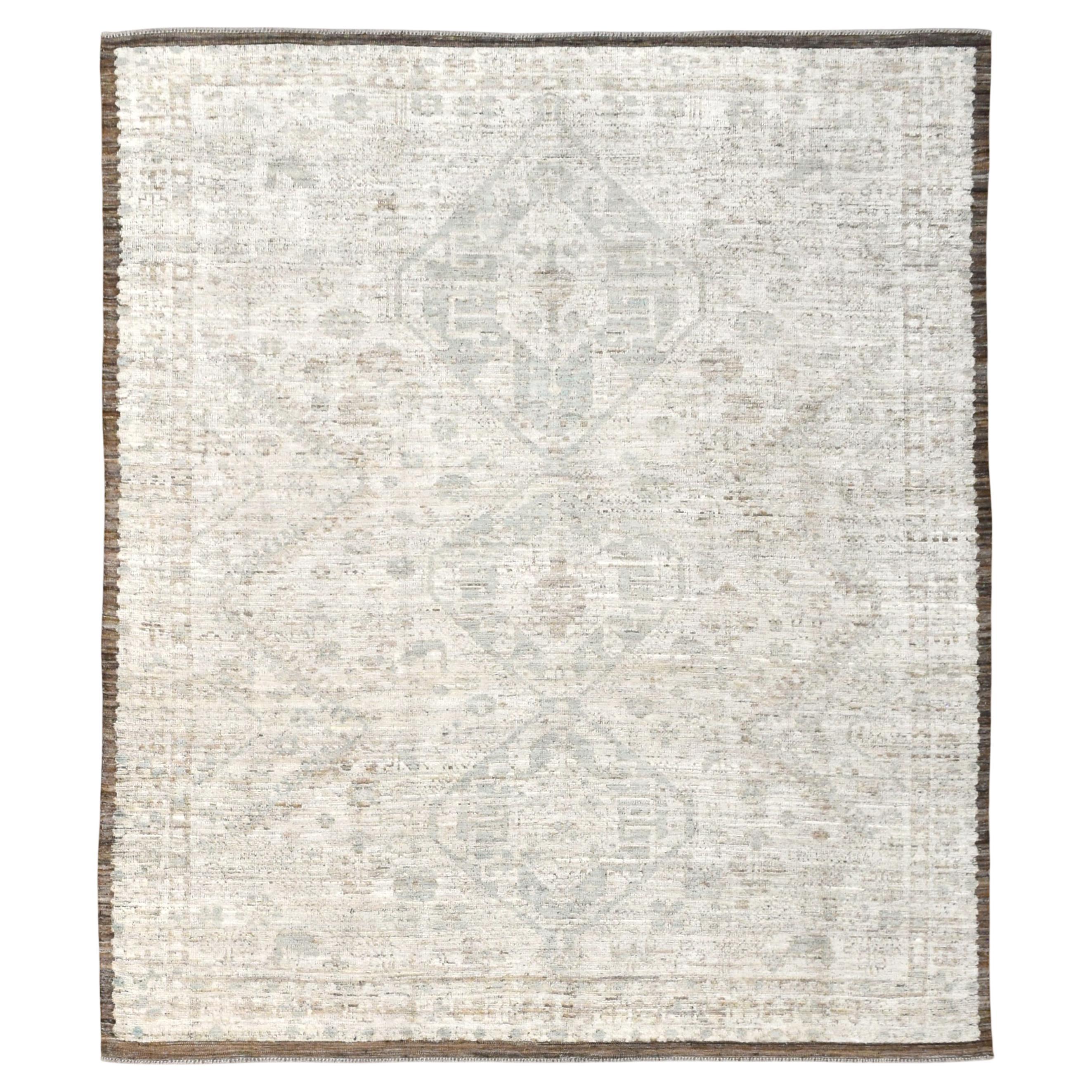 Oushak-Wollteppich  8'x9'4'' im Angebot