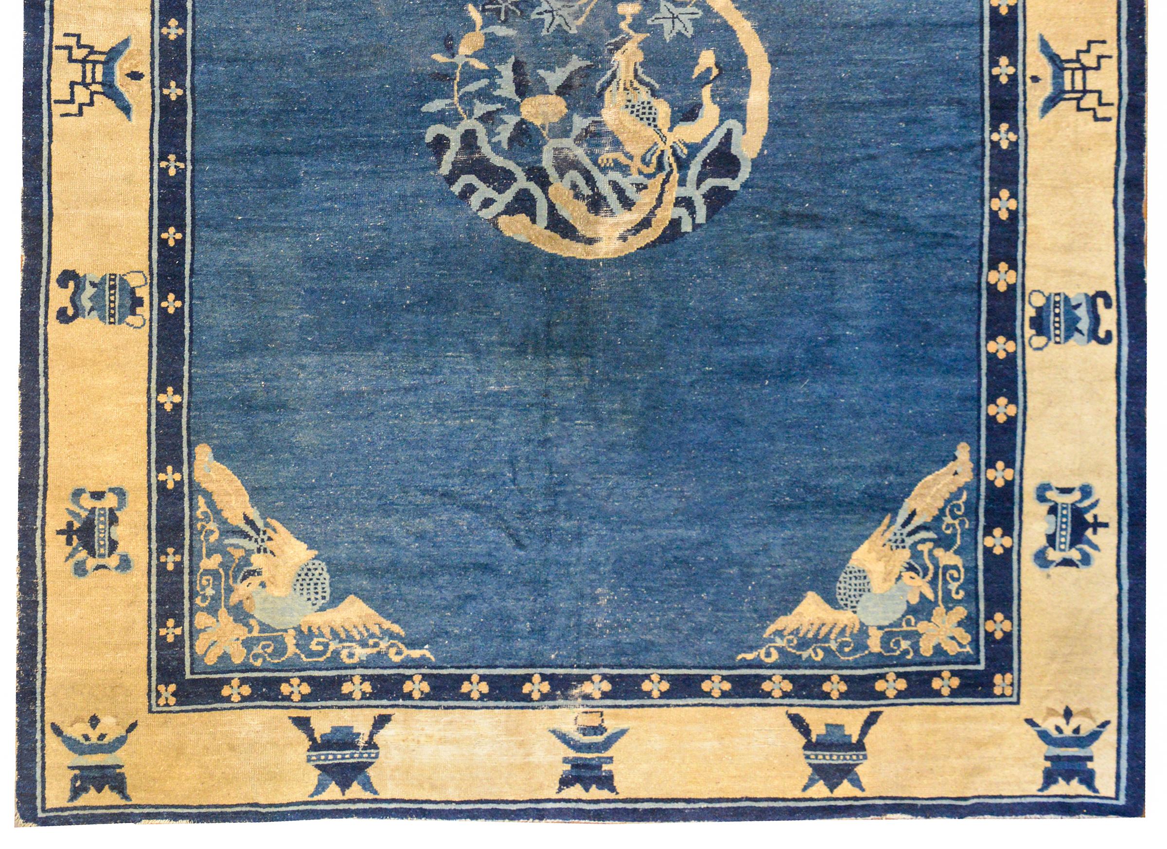 Oustanding chinesischer Peking-Teppich des späten 19. Jahrhunderts (Chinesisch) im Angebot
