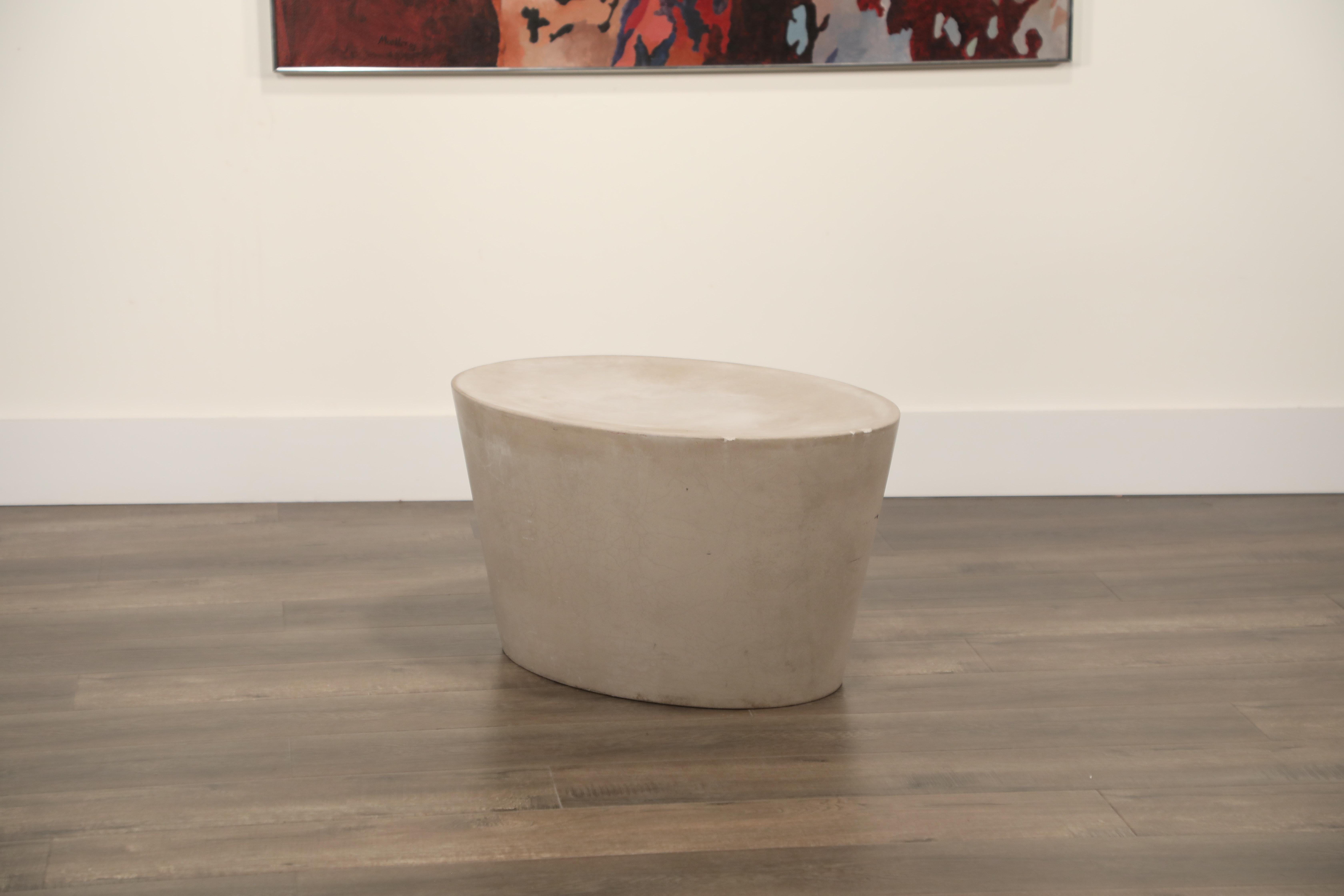Out of Production Pair of Maya Lin 1st-Gen Concrete Stools for Knoll Studio 3
