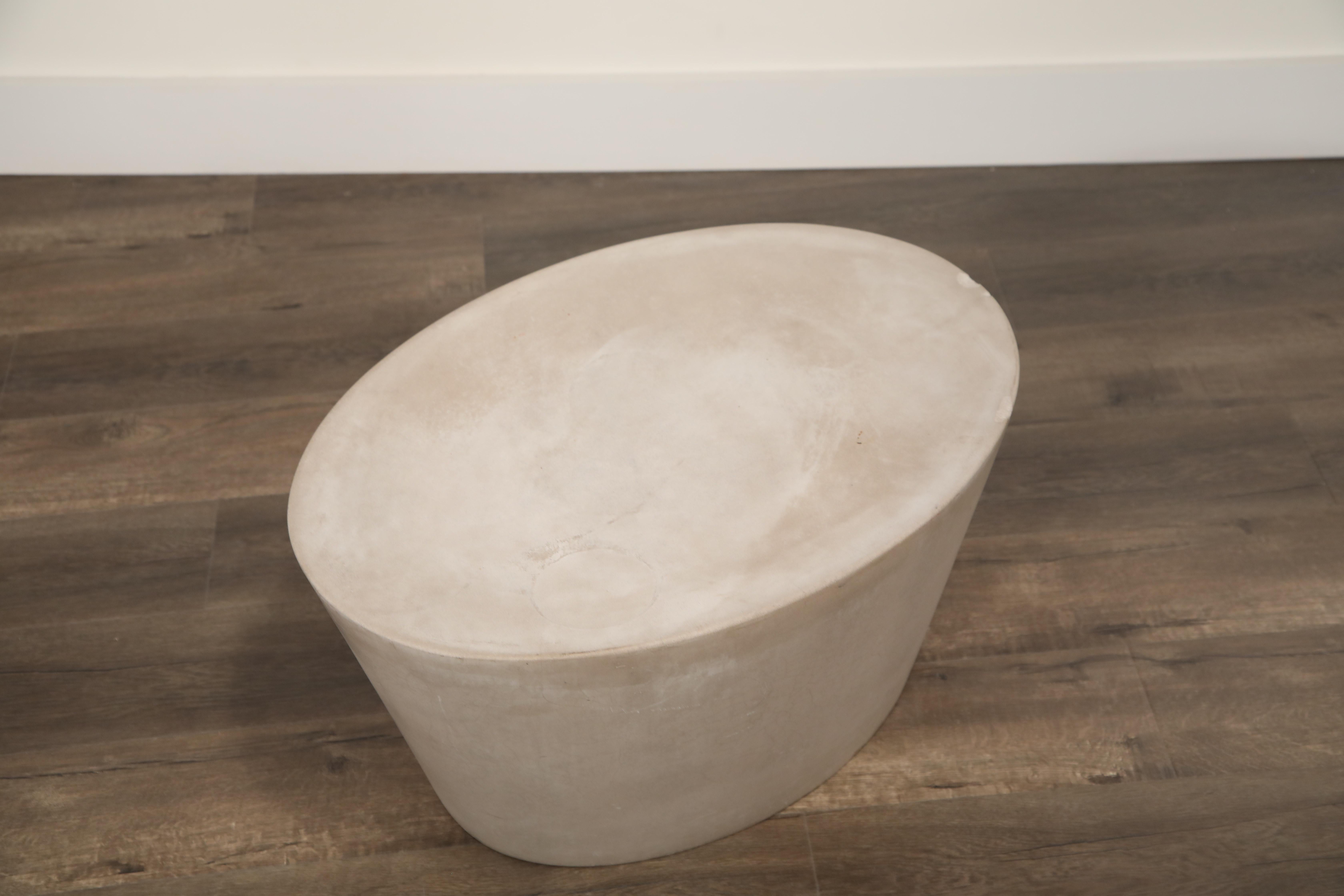 Out of Production Pair of Maya Lin 1st-Gen Concrete Stools for Knoll Studio 5