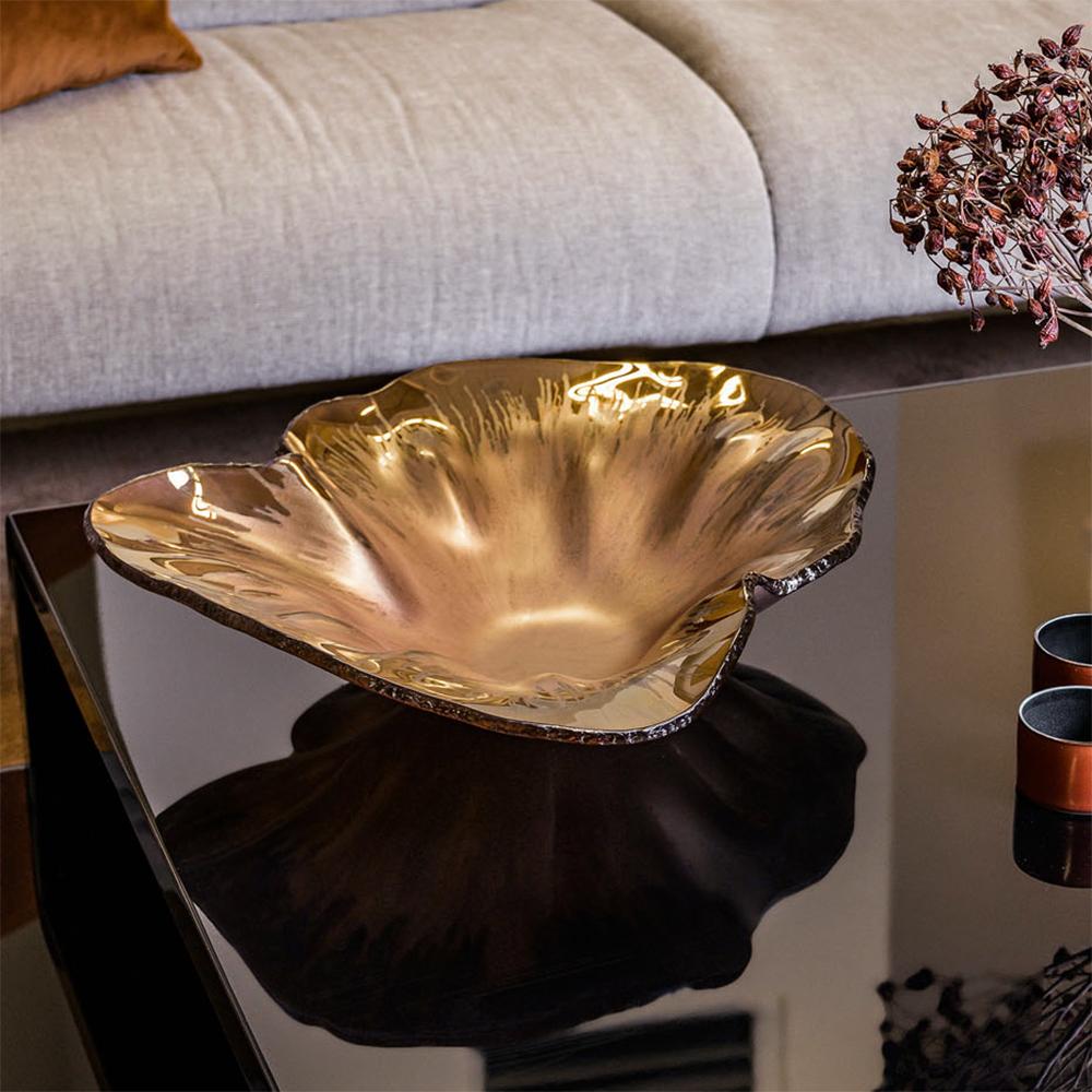 Outbreak Bronzed Glass Bowl In New Condition For Sale In Paris, FR