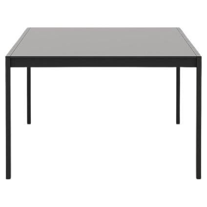 Moderne Table de salle à manger d'extérieur de 87 pouces avec pieds en acier inoxydable micro texturé et plateau HPL en vente