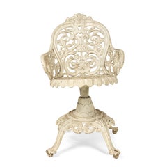 Outdoor American Victorian Iron Swivel Chair