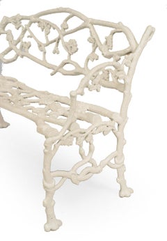 Outdoor American Victorian Painted Iron Loveseat