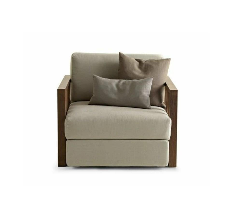 XXIe siècle et contemporain Fauteuil d'extérieur fabriqué sur commande en bois massif, finition wengé en vente