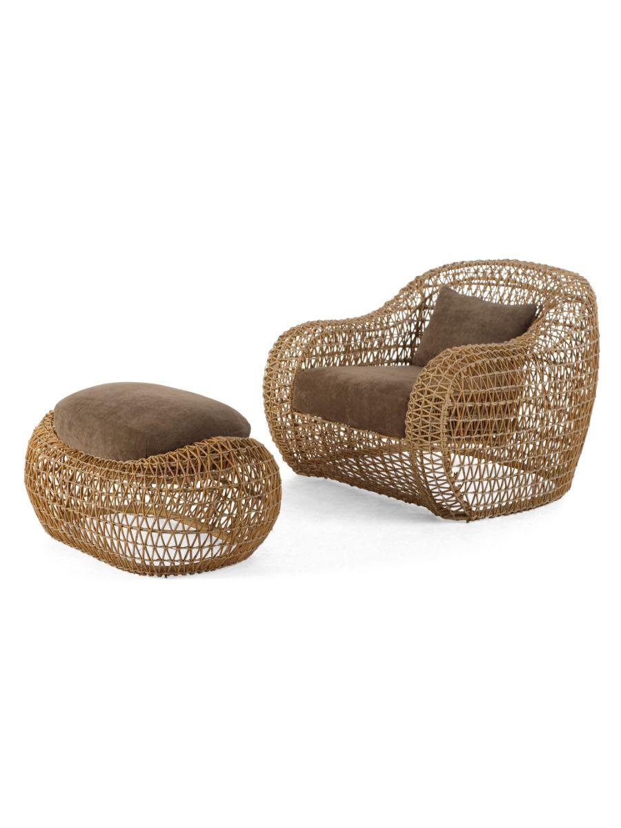 Polished Outdoor Balou Easy Armchair by Kenneth Cobonpue For Sale