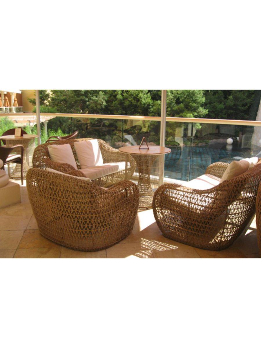 Steel Outdoor Balou Easy Armchair by Kenneth Cobonpue For Sale